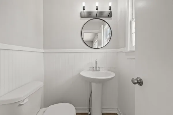 a view of hallway with stairs