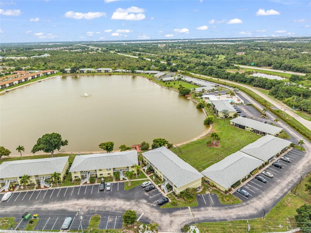 25225 Rampart Boulevard, Unit 1604 Punta Gorda, FL 33983 - Photo 36 of 41 an aerial view of a house with a ocean view