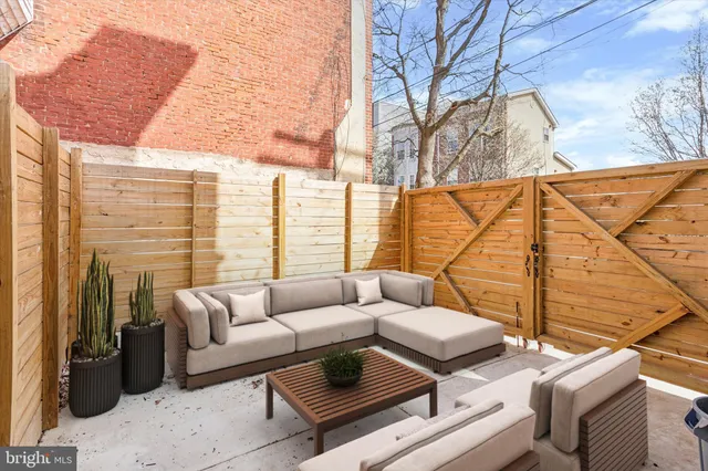 a view of outdoor seating