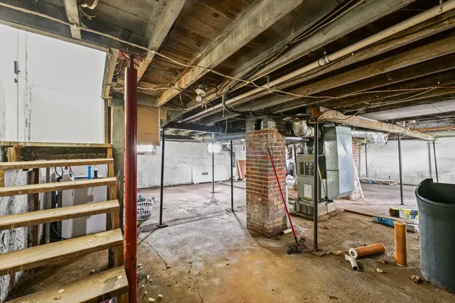 a view of storage and utility room