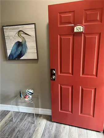 a view of front door