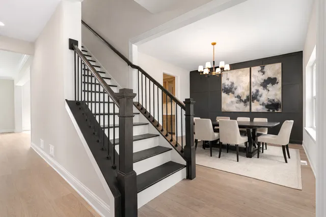 a view of entryway and dining room