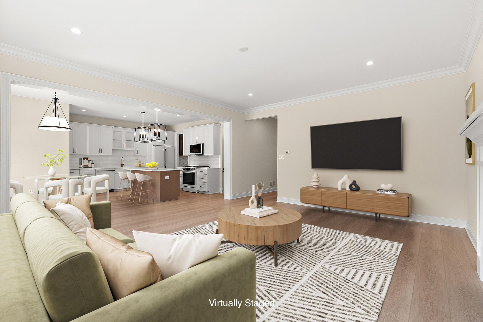 1025 Walter Street Lemont, IL 60439 - Photo 10 of 29 a living room with furniture and a flat screen tv