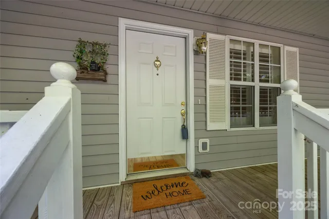a view of a entryway door front of house
