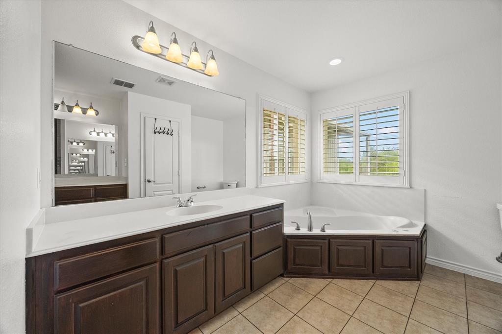 528 Hubbard Circle Nevada, TX 75173 - Photo 21 of 38 a spacious bathroom with a bathtub sink and mirror