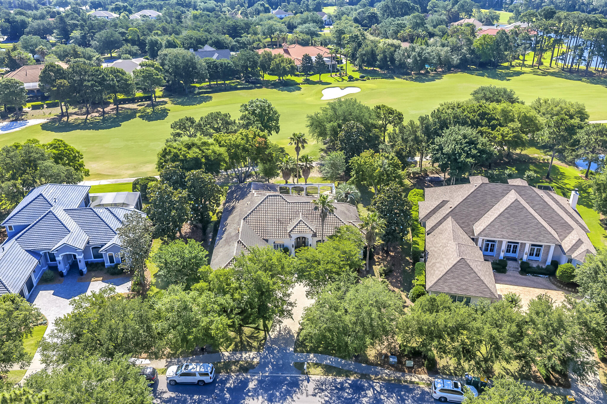 4372 Stonebridge Road Destin, FL 32541 - Photo 7 of 83 an aerial view of house with swimming pool outdoor seating and yard