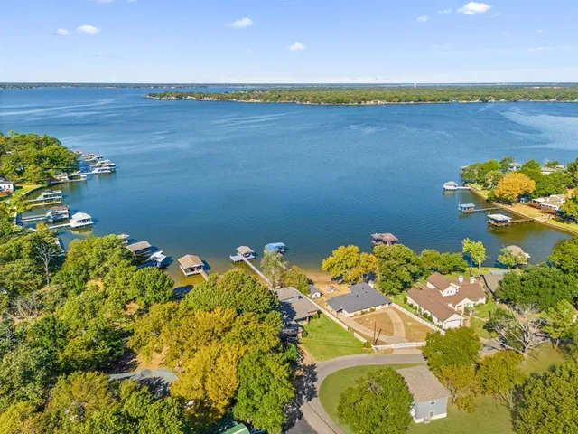 a view of a lake with outdoor space