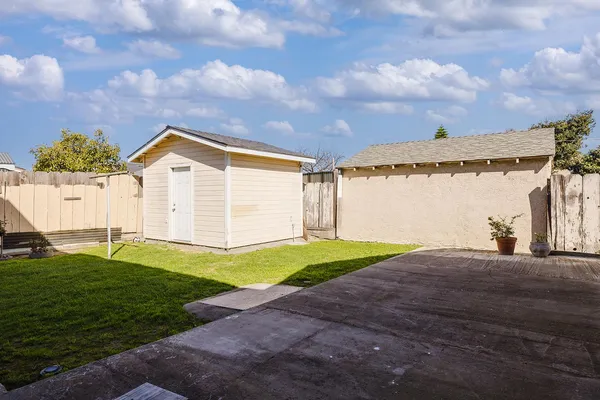 a backyard of a house