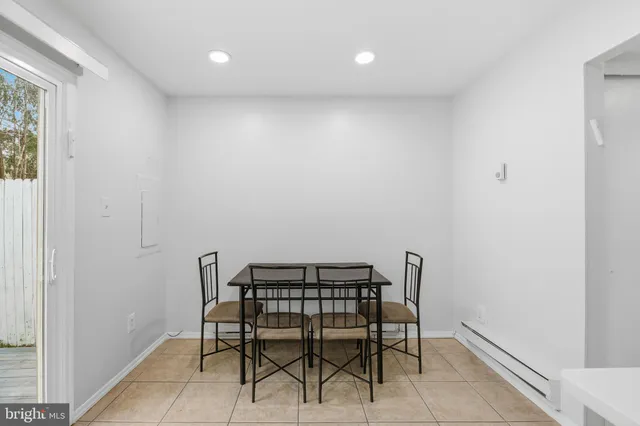 a view of a room with table and chair