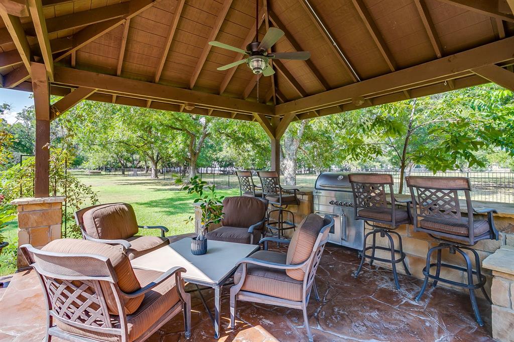 6251 Paper Shell Way Fort Worth, TX 76179 - Photo 34 of 40 a view of a patio with a table chairs and a backyard
