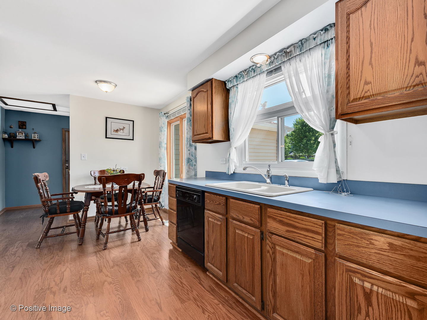 521 Ranch Road Wheaton, IL 60187 - Photo 8 of 22 a kitchen with stainless steel appliances granite countertop sink table and chairs