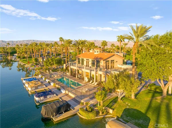 a view of a lake with a mountain