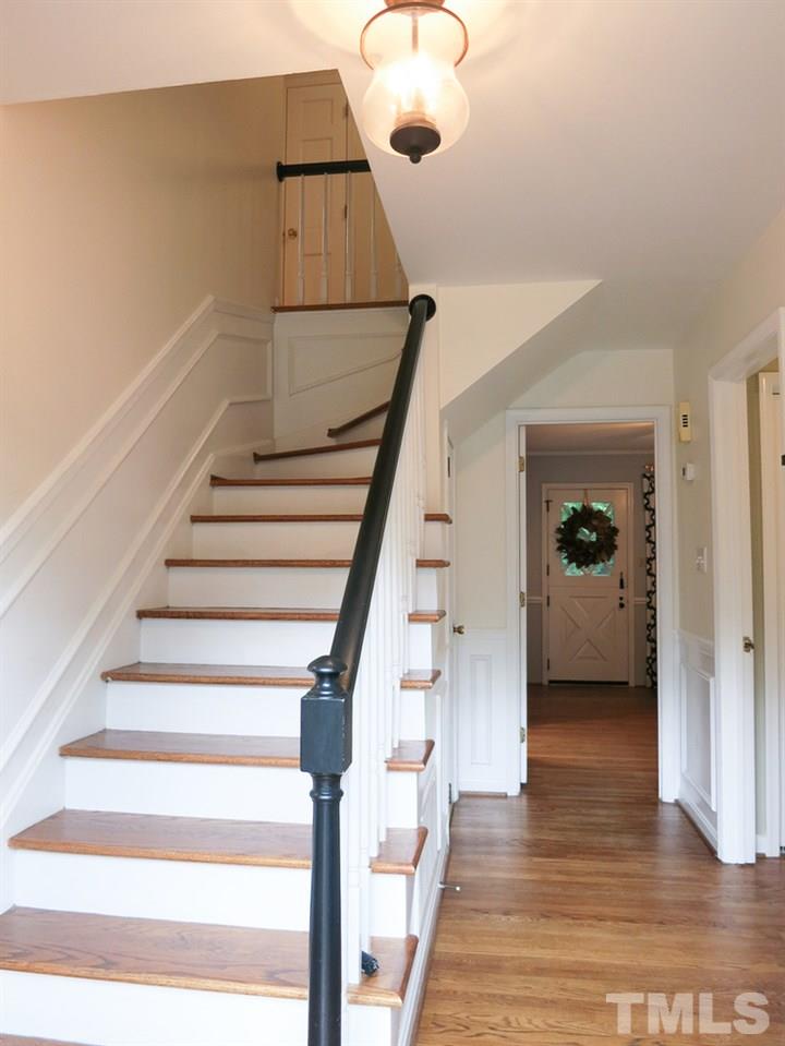 5215 Knollwood Road Raleigh, NC 27609 - Photo 3 of 30 a view of entryway and hall with wooden floor