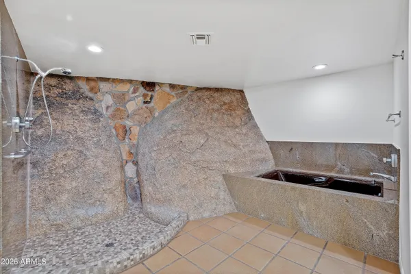 a view of a back yard of the house