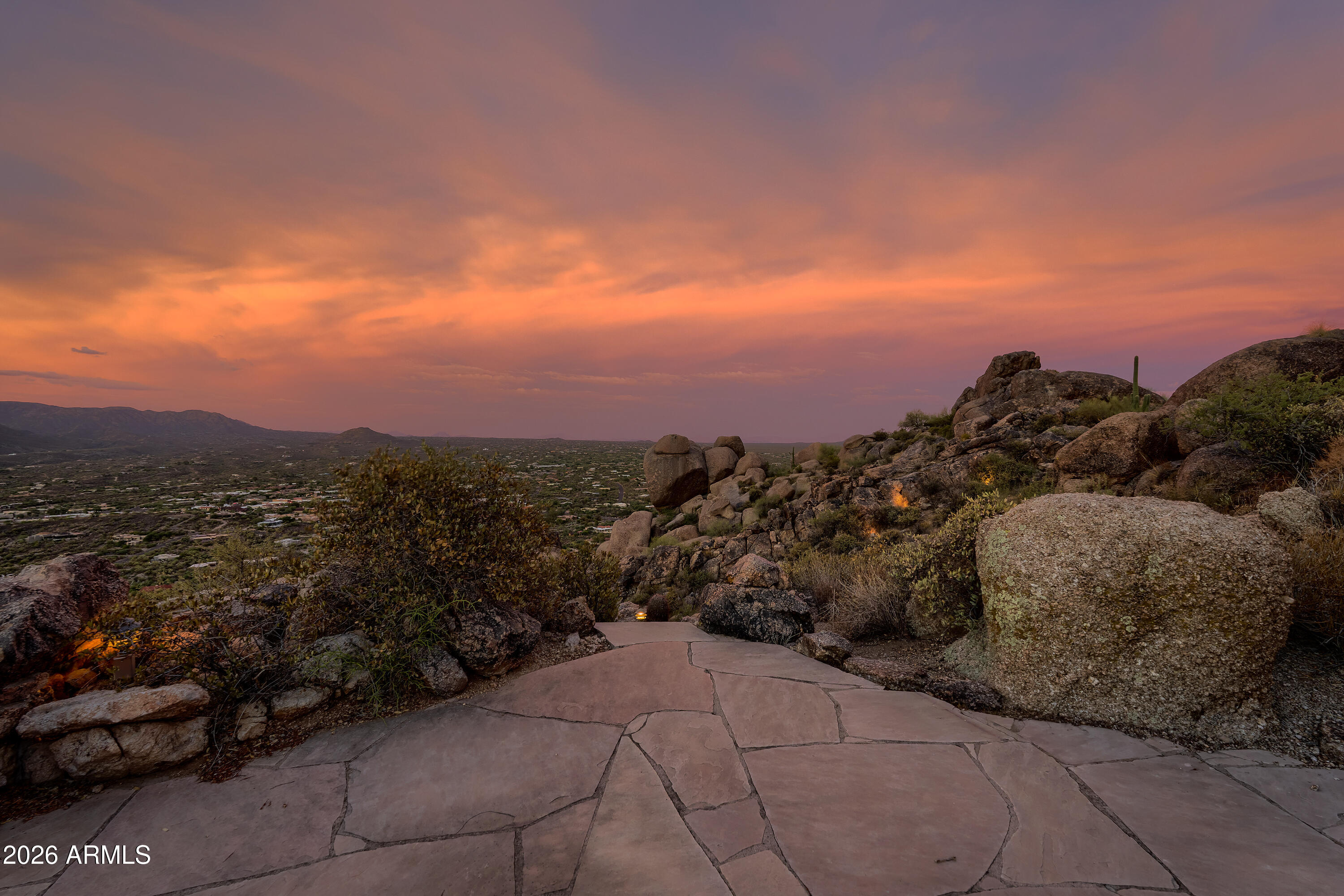 6700 East Hawksnest Road Carefree, AZ 85377 - Photo 60 of 82 a view of a city with sunset