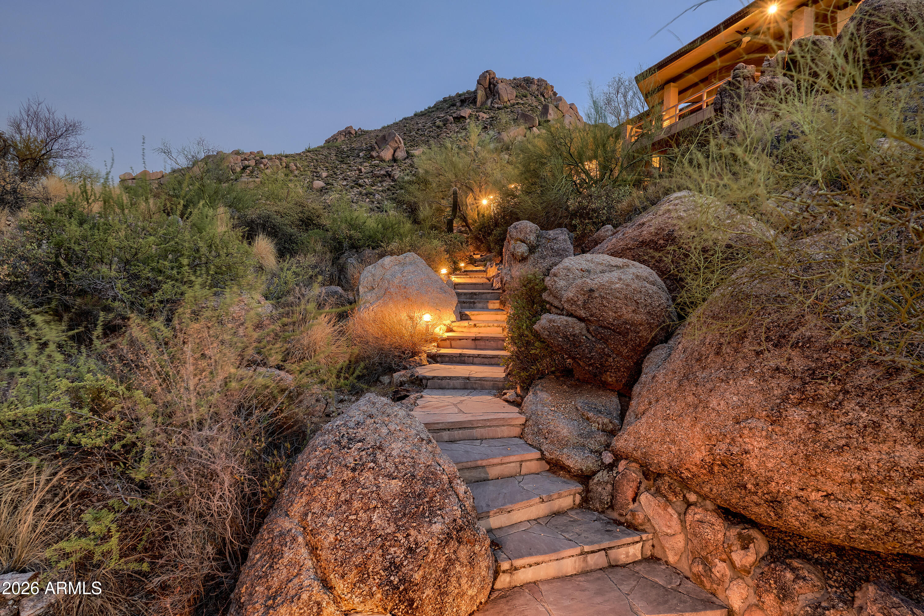 6700 East Hawksnest Road Carefree, AZ 85377 - Photo 69 of 82 Walkway to lower patio