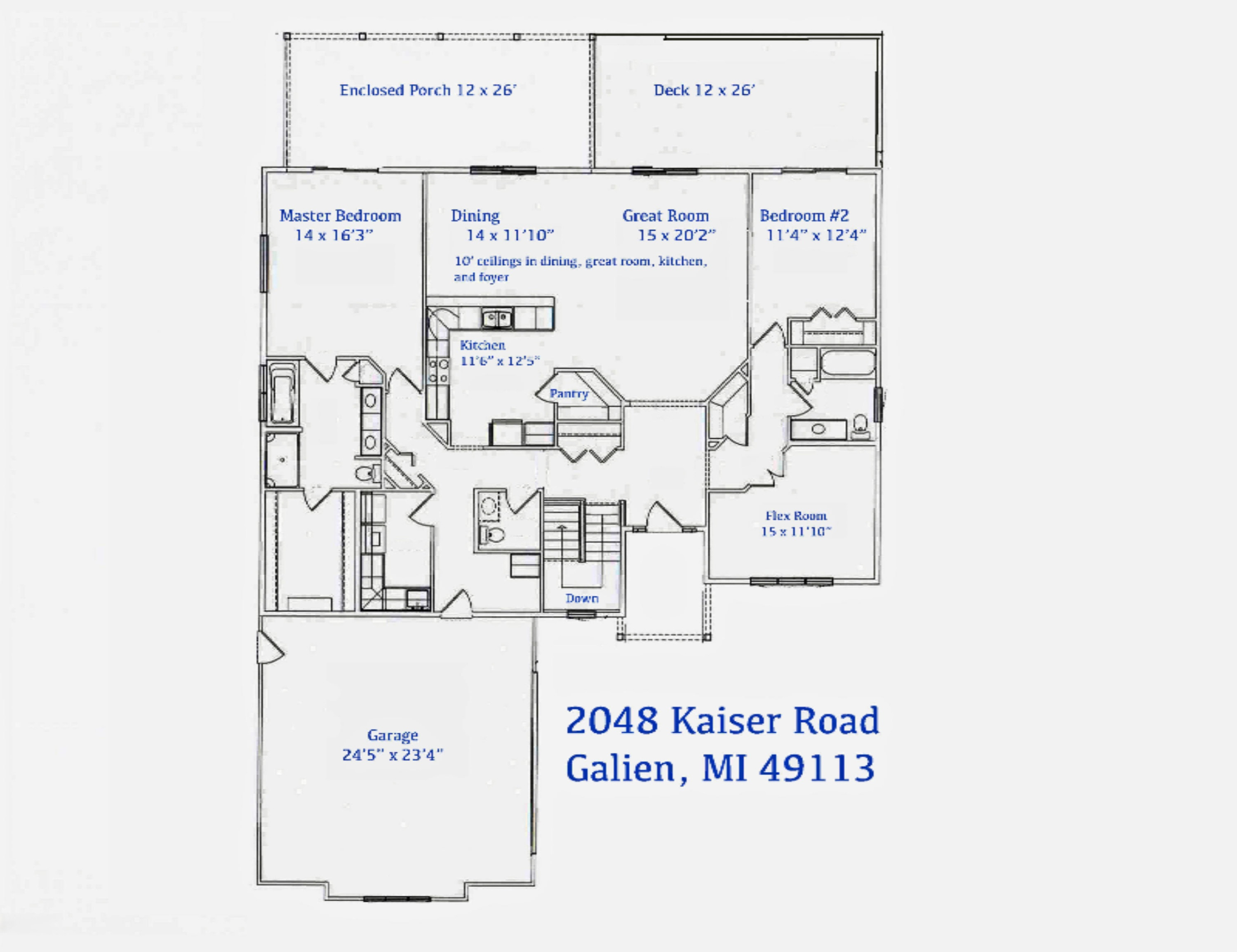 2048 Kaiser Road Galien, MI 49113 - Photo 20 of 20 Floor plan 2048 Kaiser Rd (1)