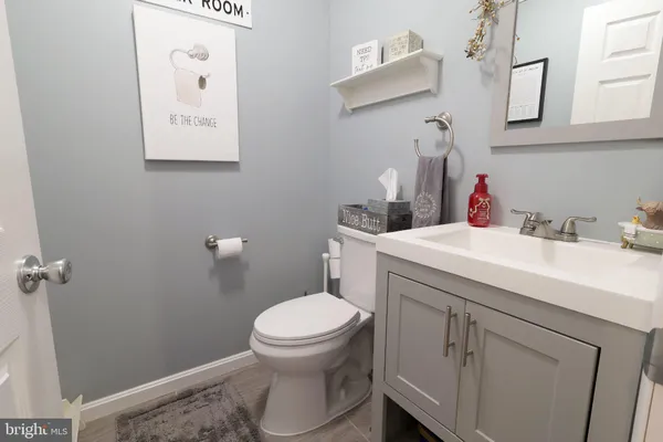 a aerial view of a house with a yard