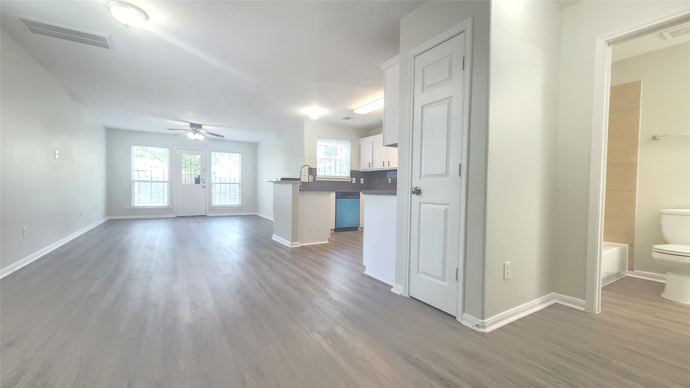 4121 Mallow Street, Unit A/B Houston, TX 77051 - Photo 3 of 50 Unit A - Family Room, Kitchen, Downstairs Full Bathroom