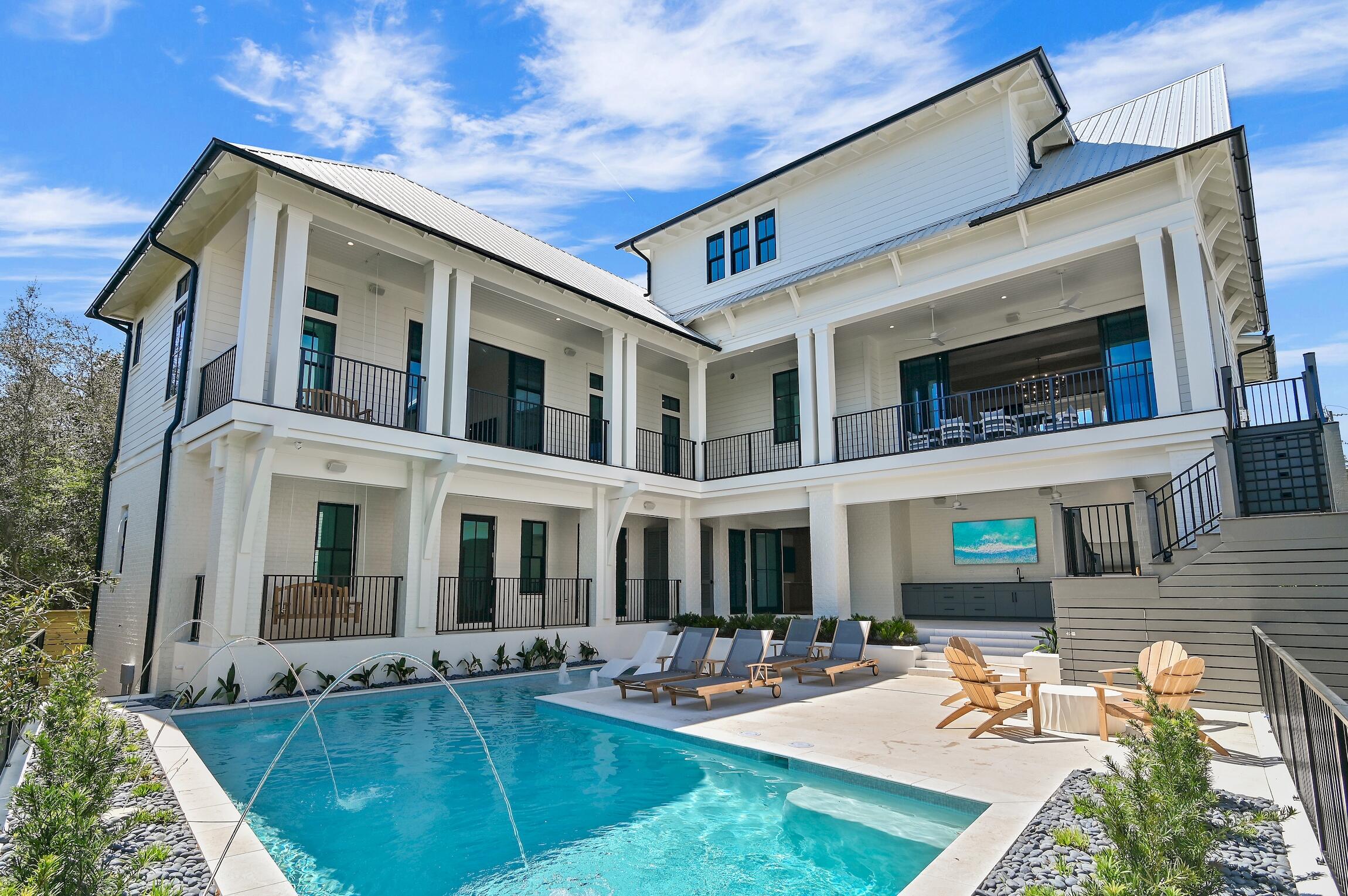 102 Bullard Road Santa Rosa Beach, FL 32459 - Photo 15 of 63 a view of a house with swimming pool and sitting area