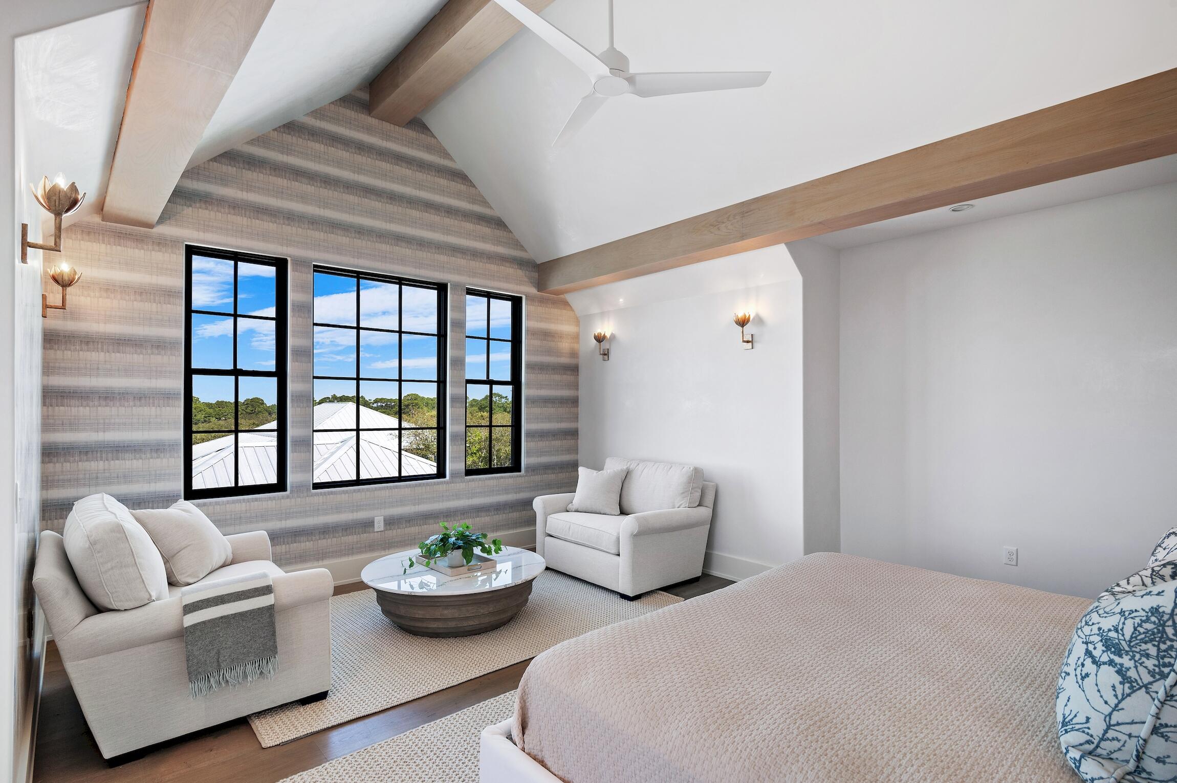102 Bullard Road Santa Rosa Beach, FL 32459 - Photo 34 of 63 a living room with furniture and a large window
