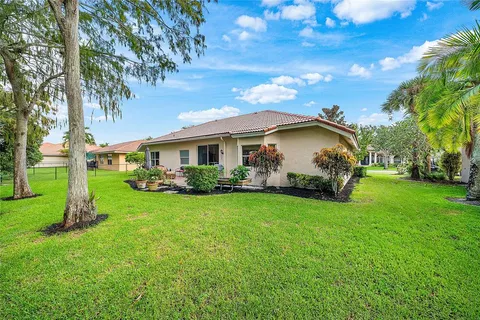 a house view with a garden space