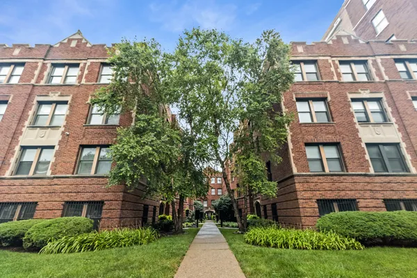 a front view of a building