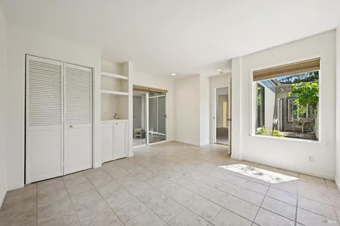 view of an entryway with a window