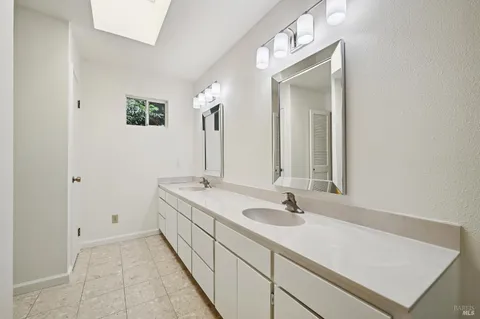 a view of a garden with a house in a yard