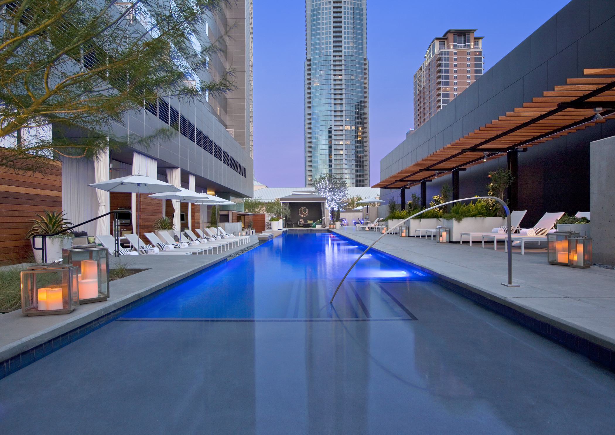 210 Lavaca Street, Unit 2203 Austin, TX 78701 - Photo 10 of 30 Community pool featuring a patio and a view of city