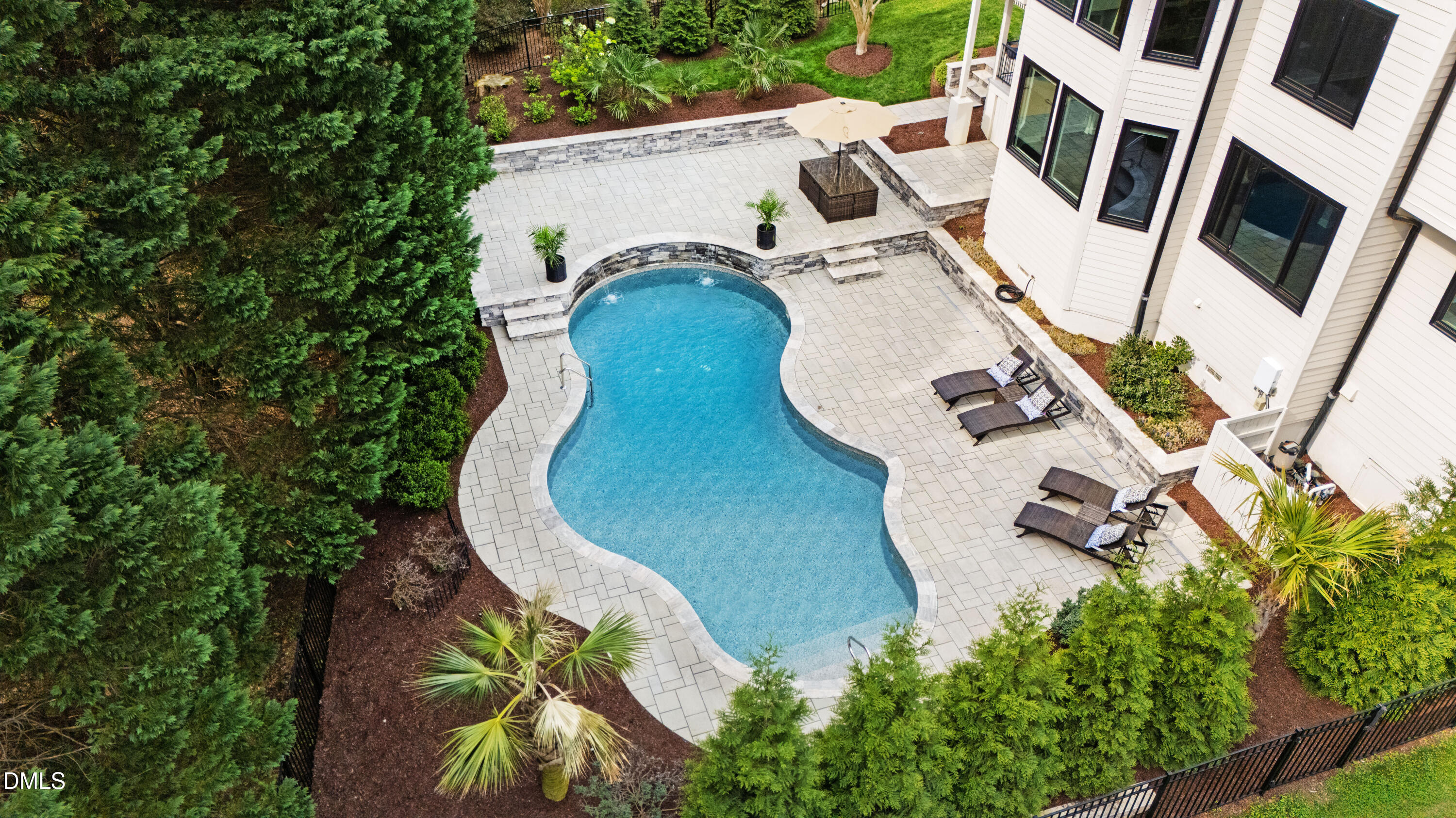 12408 Cilcain Court Raleigh, NC 27614 - Photo 71 of 80 an aerial view of a house with a swimming pool