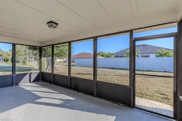 a living room with a large window