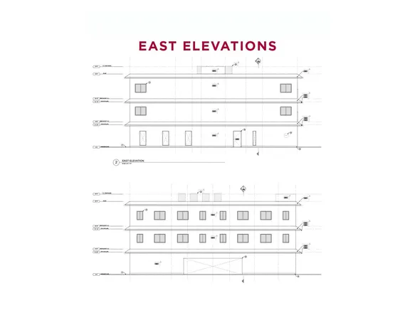 an aerial view of multiple house