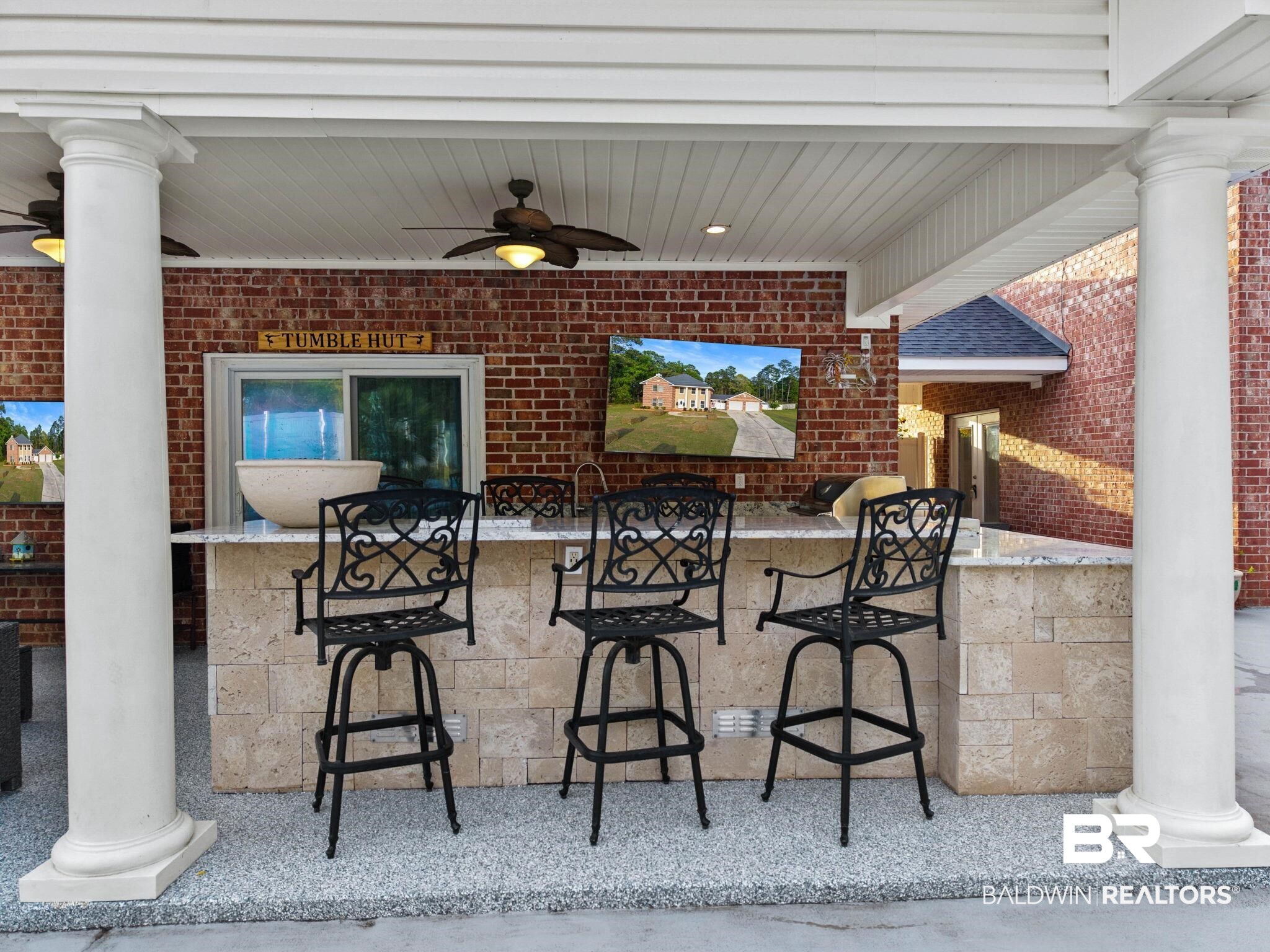 2 Speckle Trout Route Daphne, AL 36527 - Photo 37 of 61 View of patio with ceiling fan and a grill