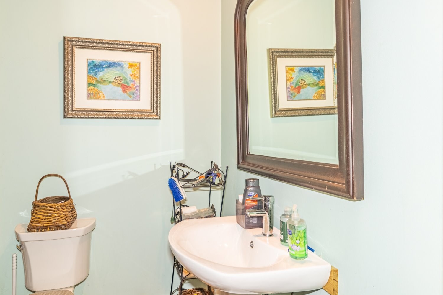 1277 Coosie Branch Road Cornersville, TN 37047 - Photo 23 of 47 a bathroom with a sink a mirror and a window