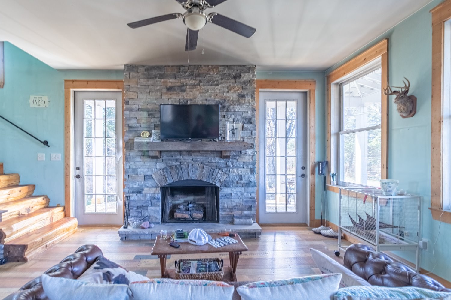 1277 Coosie Branch Road Cornersville, TN 37047 - Photo 8 of 47 a living room with furniture and a fireplace