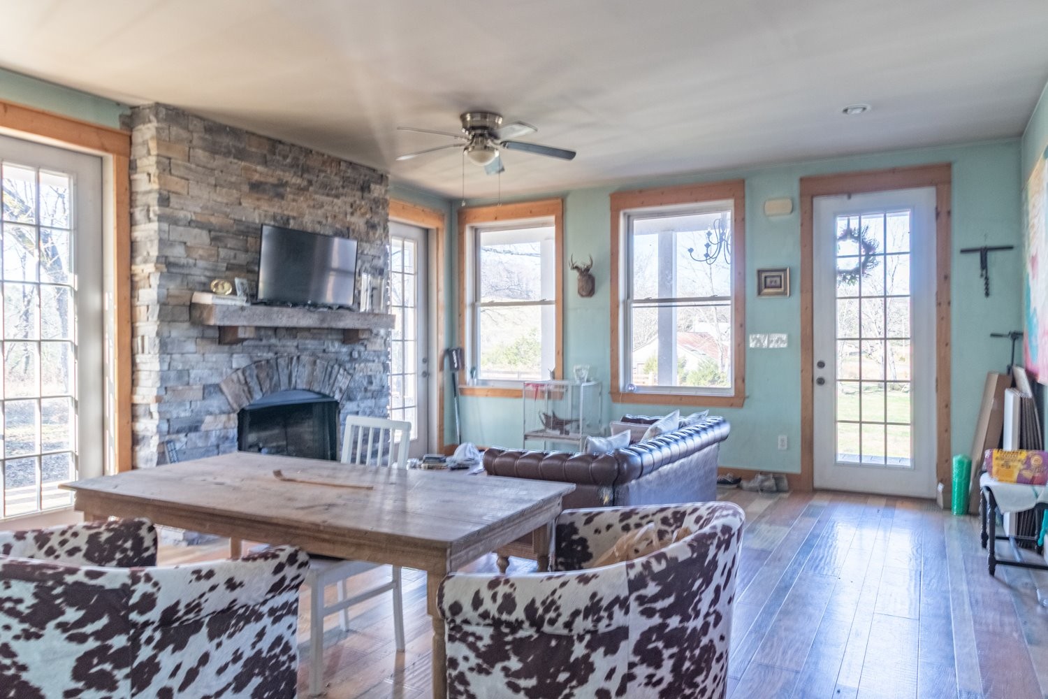 1277 Coosie Branch Road Cornersville, TN 37047 - Photo 9 of 47 a living room with furniture and a fireplace
