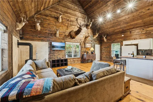 a view of a fireplace