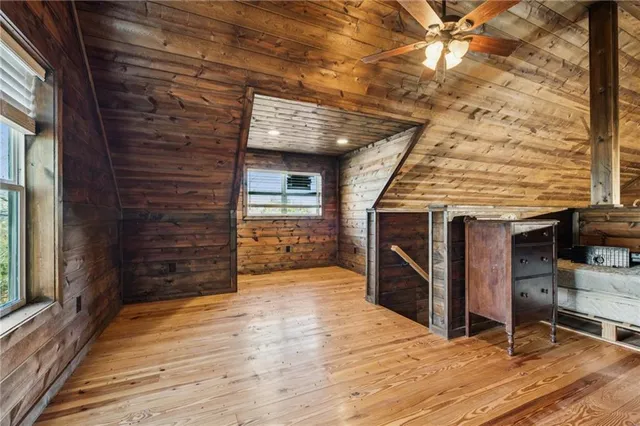 a view of a wooden deck