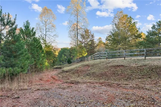 a view of a yard in front of a house