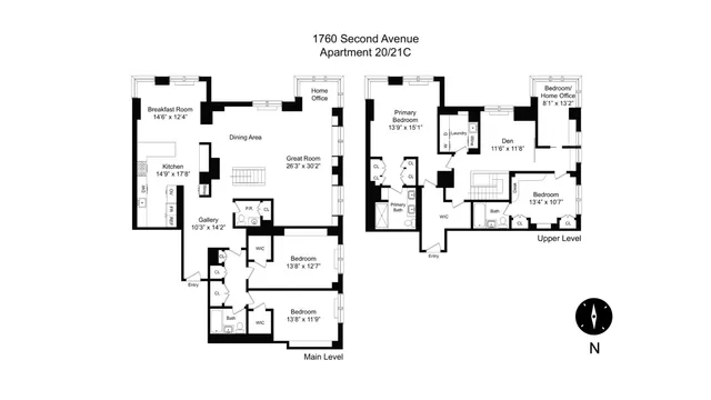 $3,790,000 | 1760 2nd Avenue, Unit 20/21C | Upper East Side