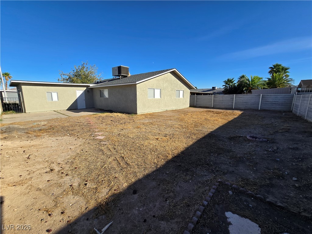 4219 Studio Street Las Vegas, NV 89115 - Photo 32 of 33 Back of property featuring a fenced backyard and stucco siding