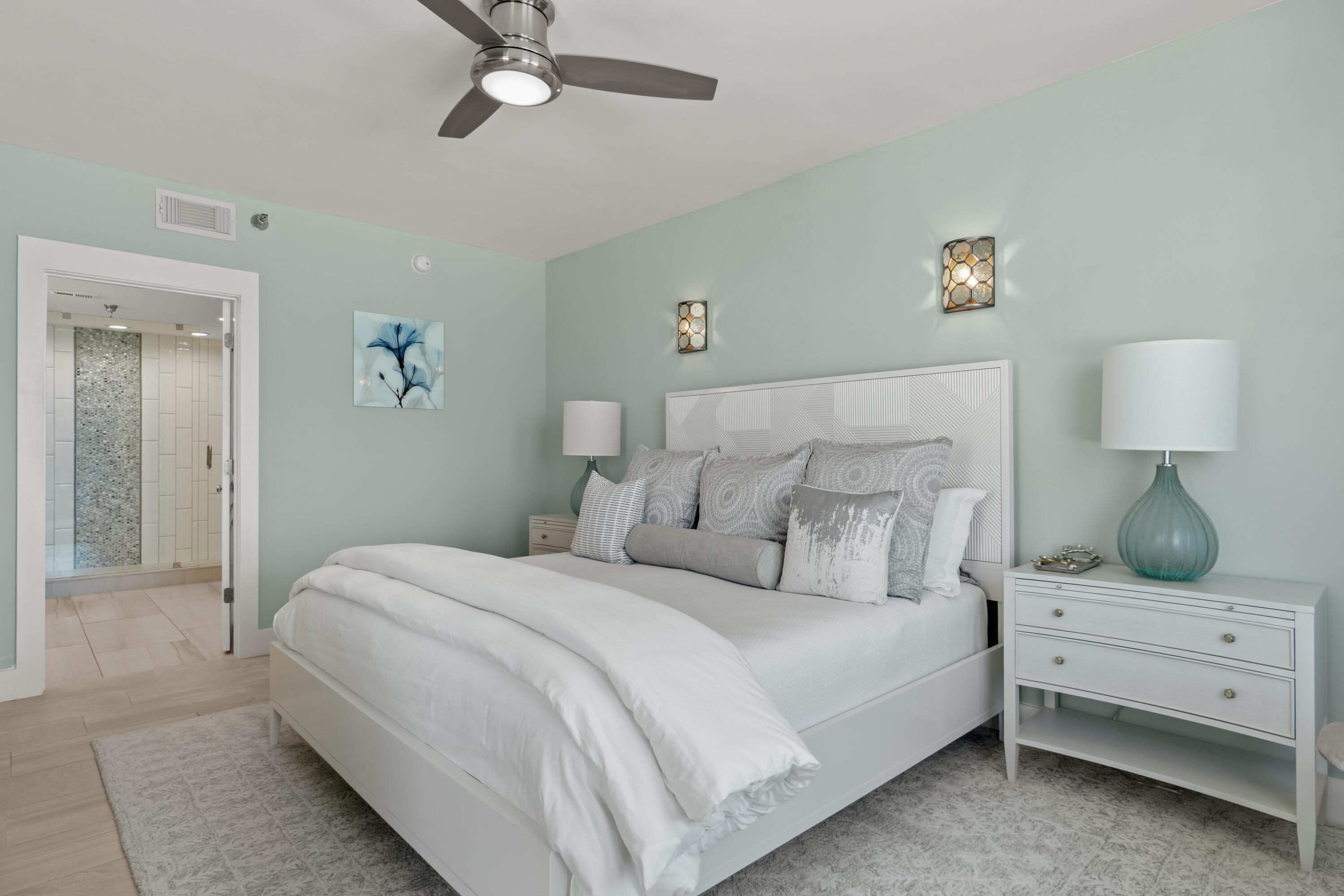 32461 East County Highway 30A, Unit 330 Inlet Beach, FL 32461 - Photo 12 of 31 a bedroom with a bed a lamp and window