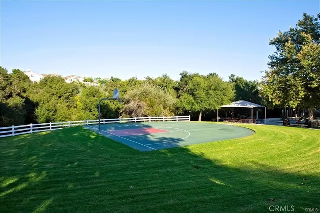 a view of a basketball court