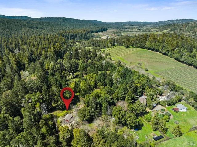 a view of a city with mountains in the background