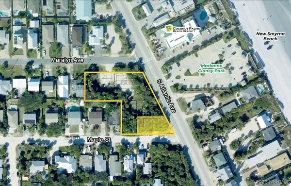 an aerial view of swimming pool