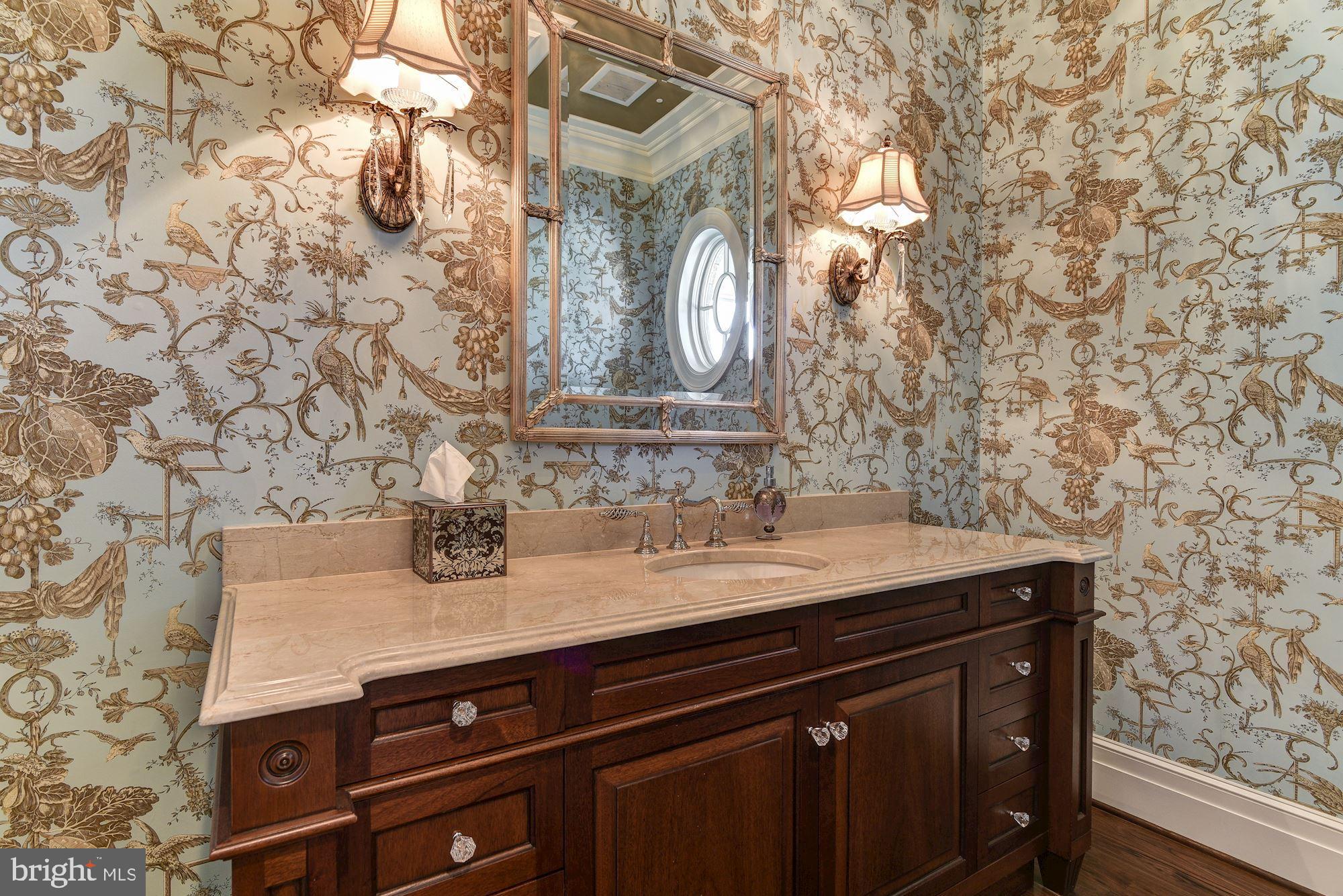 733 Springvale Road Great Falls, VA 22066 - Photo 23 of 74 Formal Powder Room w/custom vanity