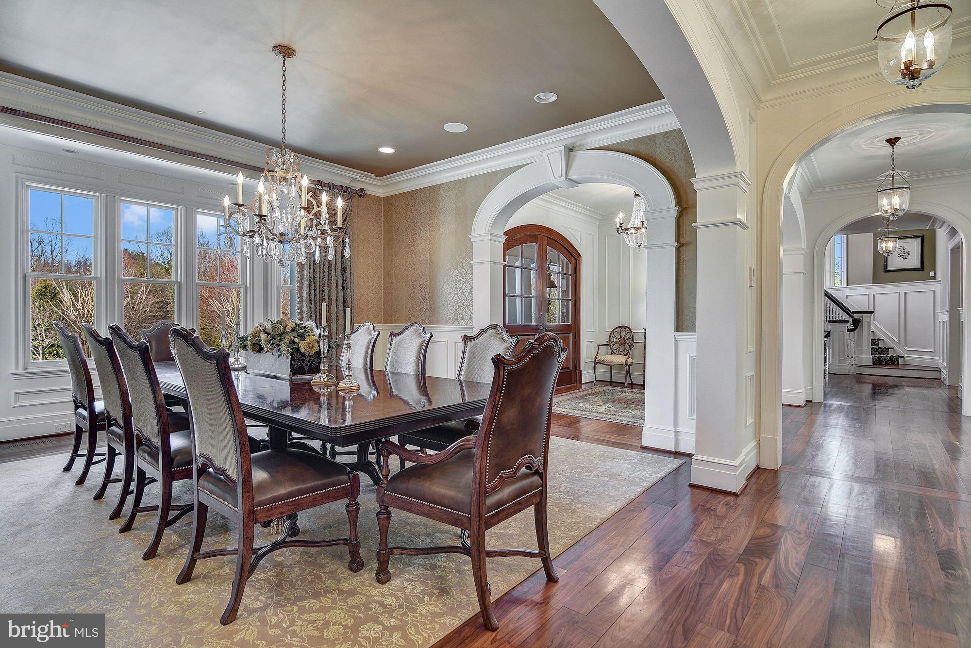 733 Springvale Road Great Falls, VA 22066 - Photo 9 of 74 Formal Dining Room with stunning chandelier