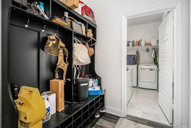 a view of storage and utility room