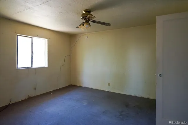 an empty room with a window